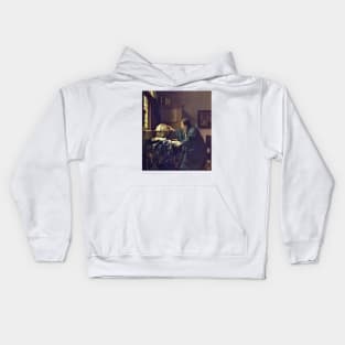 The Astronomer by Jan Vermeer Kids Hoodie